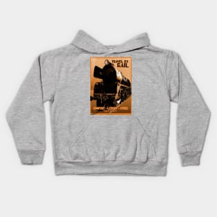 Retro Steam Rail Travel_06 Kids Hoodie